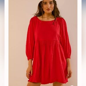 FP Beach Get Obsessed Babydoll Dress in Black